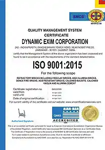 ISO 9001:2015 Certificate